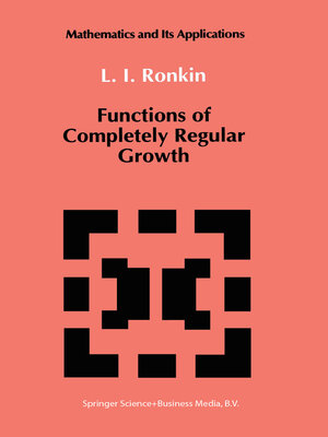cover image of Functions of Completely Regular Growth